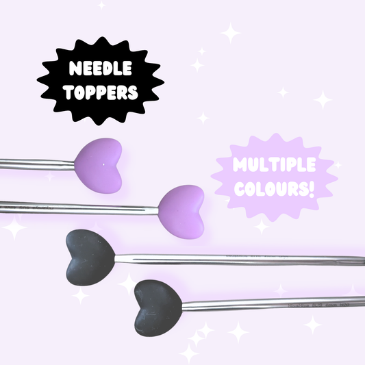 Small hearts - needle toppers