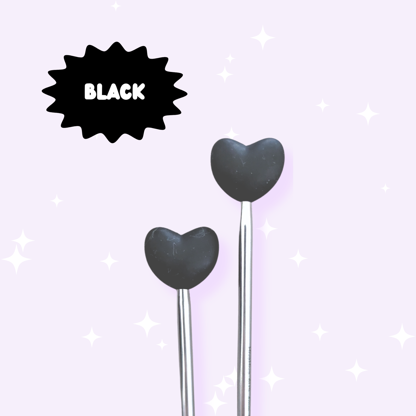 Small hearts - needle toppers